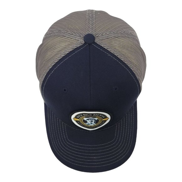 Buck Bald Brewing Mesh Snapback Cap Trucker Baseball Hat Blue Gray Richardson - Picture 6 of 12